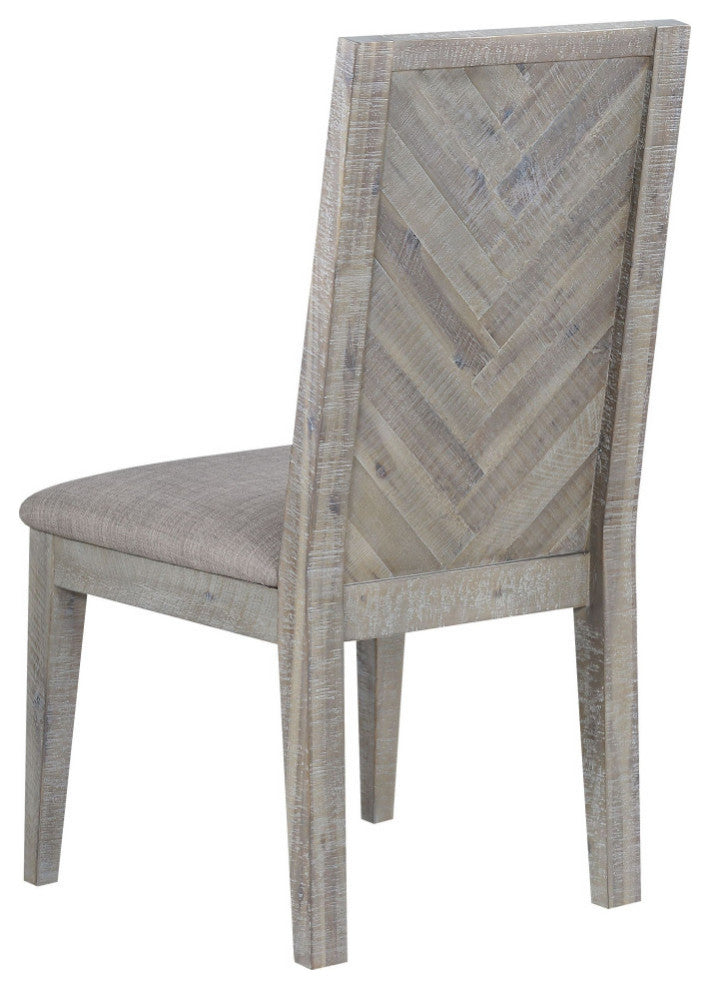 Modus Alexandra Solid Wood Upholstered Chair, Rusic Latte