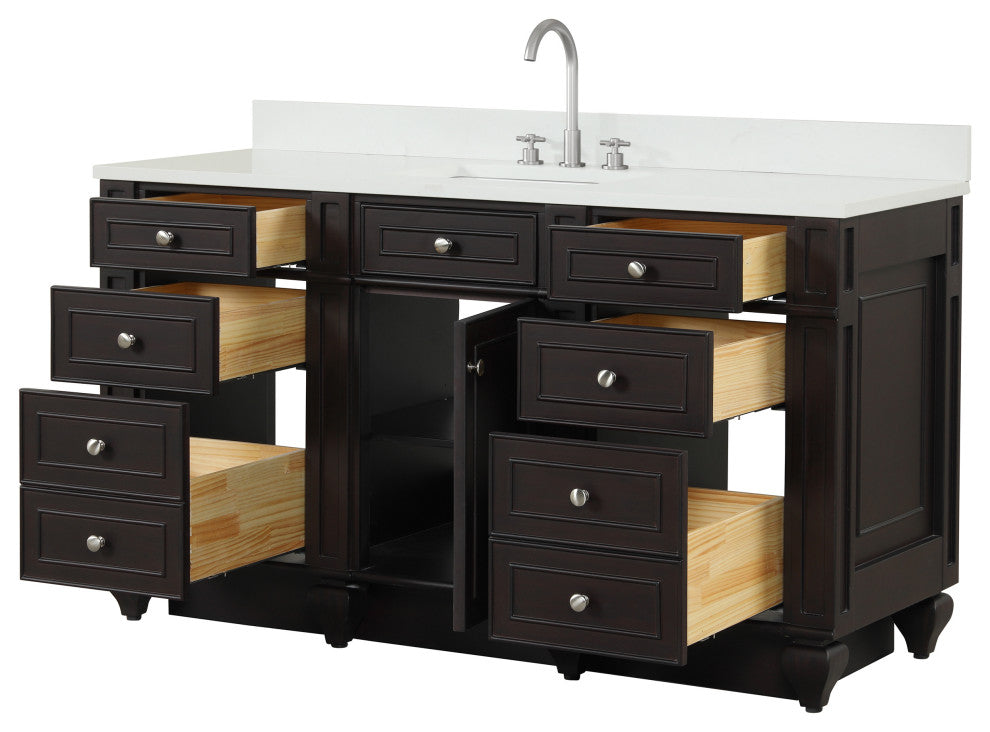 Winston Traditional Espresso 60" Single Vanity