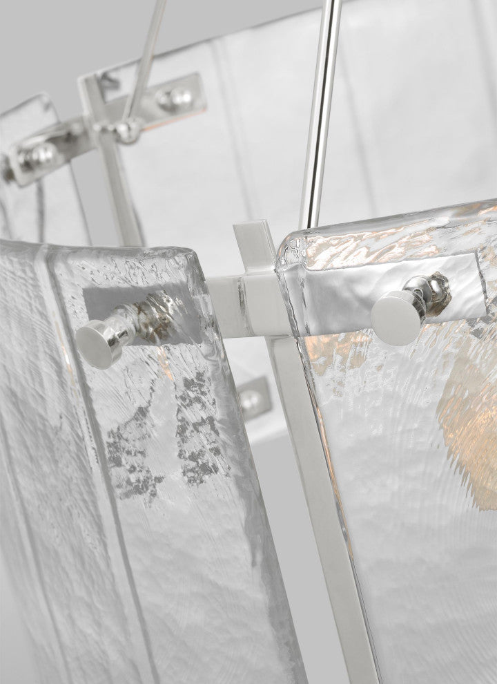 Calvert Medium Chandelier, Polished Nickel