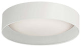 Carmen Flush Mount, 14W, Matte White, Metal Shade
