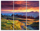 "Green Land Under Overcast Sky" Photo Canvas Print, 3 Panels, 36"x28"