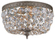 Crystorama 2 Light Clear Italian Crystal Bronze Ceiling Mount