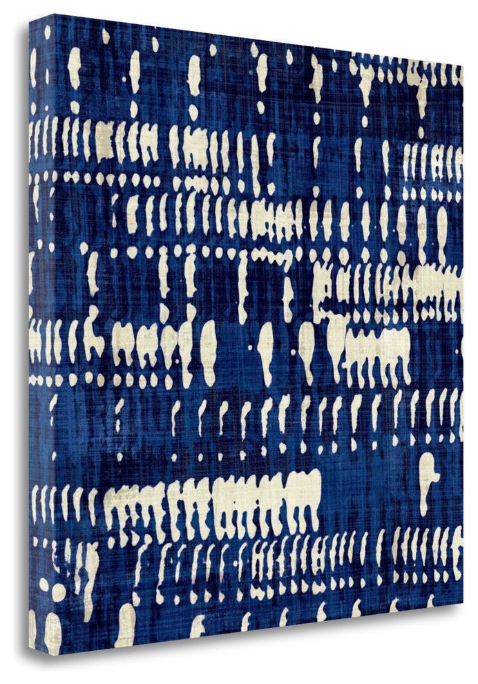 "Indigo Batik IV" By Wild Apple Portfolio, Giclee Print on Gallery Wrap Canvas