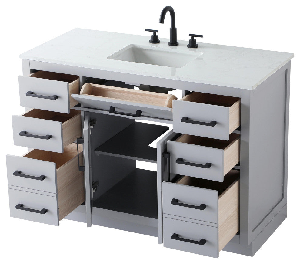 Home Living 48" Single Bathroom Vanity, Grey
