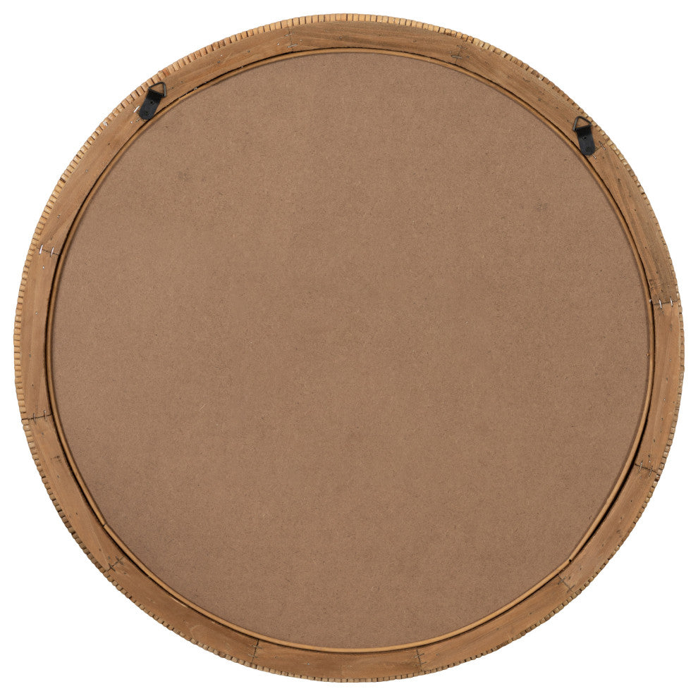 Rahfy Framed Wall Mirror, Natural 28"