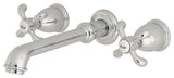 Kingston Brass Two-Handle Wall Mount Bathroom Faucet, Polished Chrome