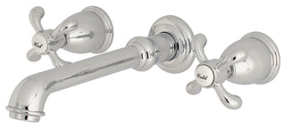 Kingston Brass Two-Handle Wall Mount Bathroom Faucet, Polished Chrome