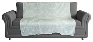 Teal Morrocan Circles Fleece Throw Blanket
