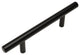 Cosmas 404-030FB Flat Black Slim Line Euro Style Cabinet Pull, Set of 5