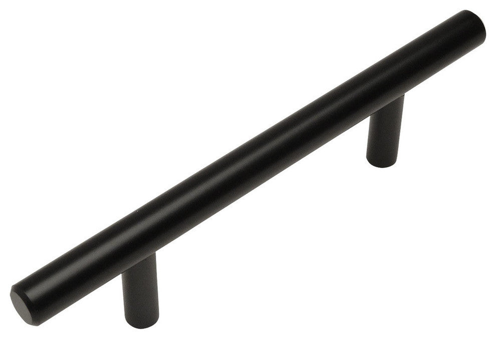 Cosmas 404-030FB Flat Black Slim Line Euro Style Cabinet Pull, Set of 5