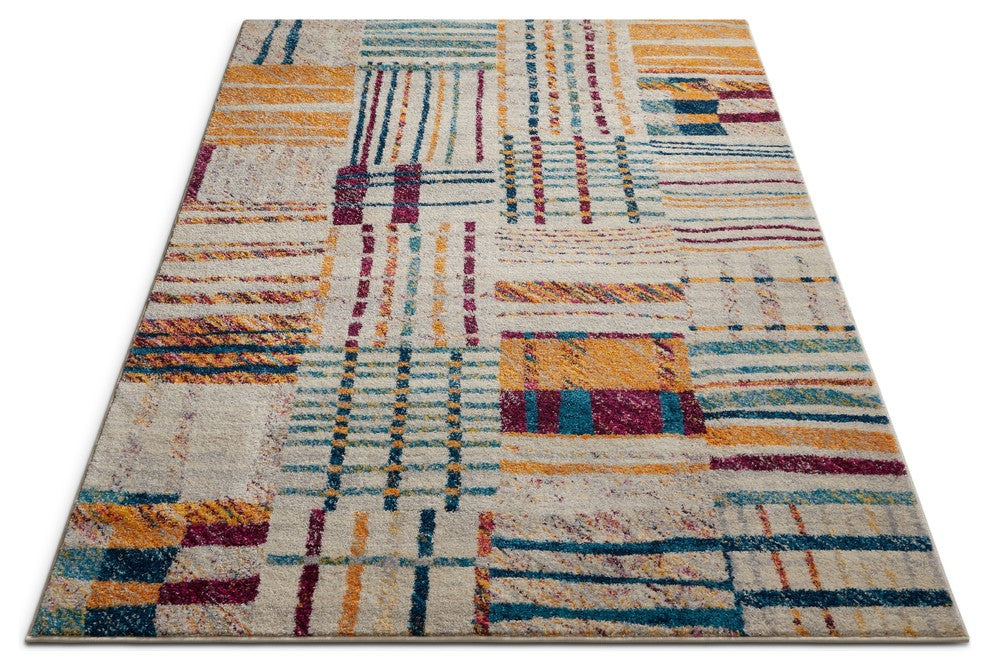 Well Woven Vettore May Modern Geometric Squares And Lines Multi Area Rug
