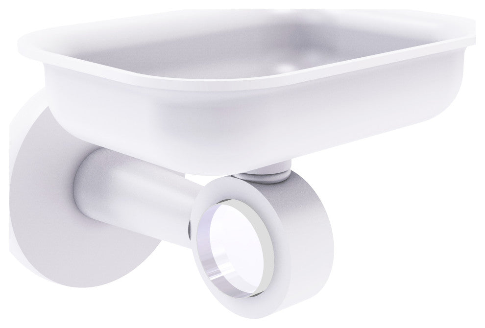 Clearview Wall Mounted Soap Dish Holder, Matte White