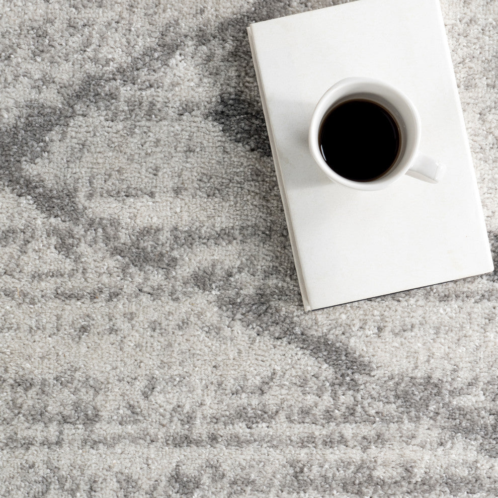 Nuloom Thigpen Striped Contemporary Area Rug, Grey 7'6"x7'6"