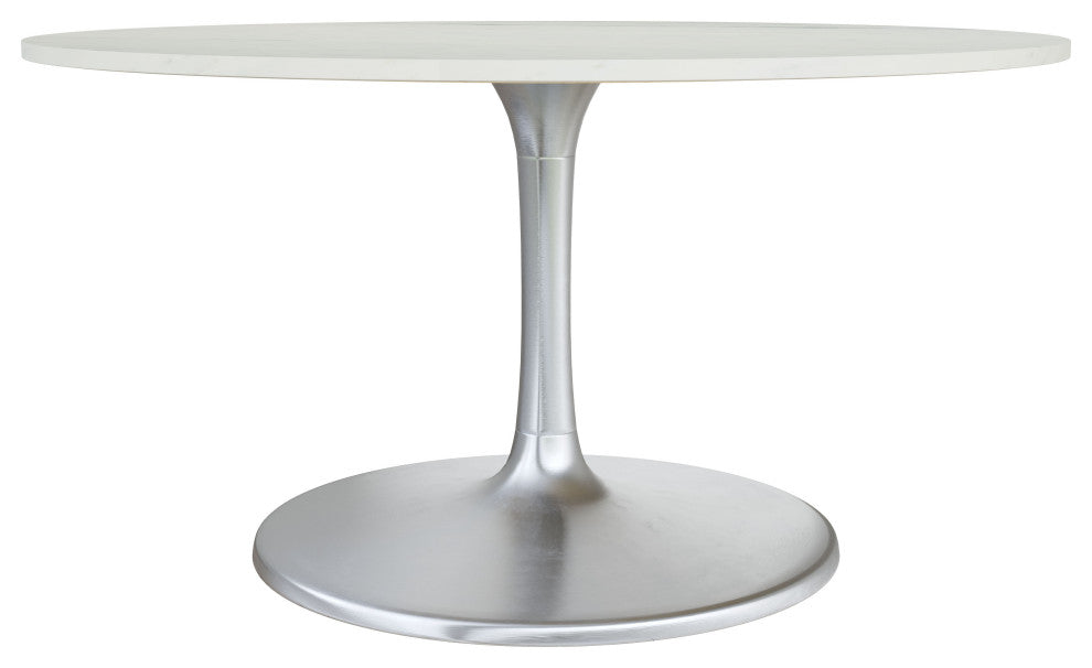 Gotham Dining Table 60" White/Silver