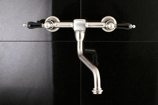 Kingston Brass Wall Mount Bathroom Faucet, Brushed Nickel