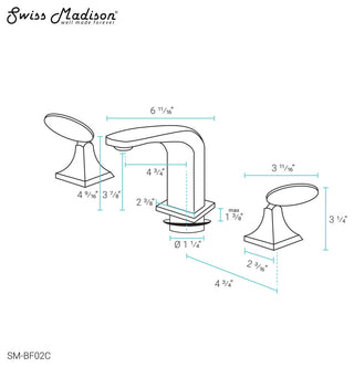 ChÃ¢teau 8" Widespread 2-Handle Bathroom Faucet, Chrome