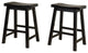 Elizabeth Saddle Wood Counter Stool, Set of 2