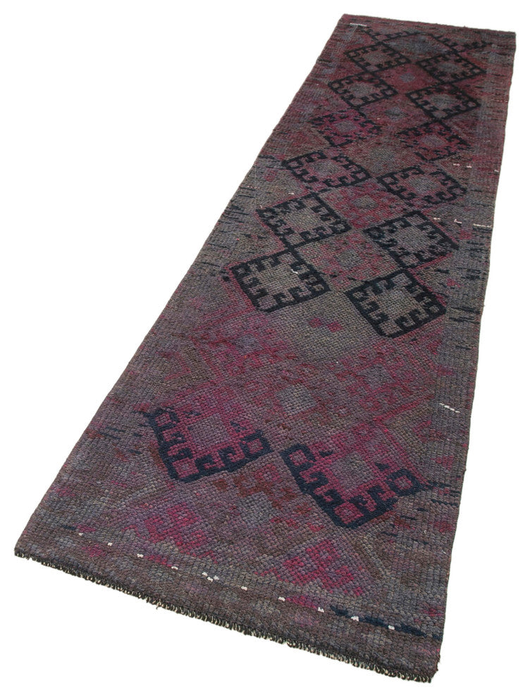 Rug N Carpet - Handmade Anatolian 2' 7" x 10' 2" Antique Runner Rug