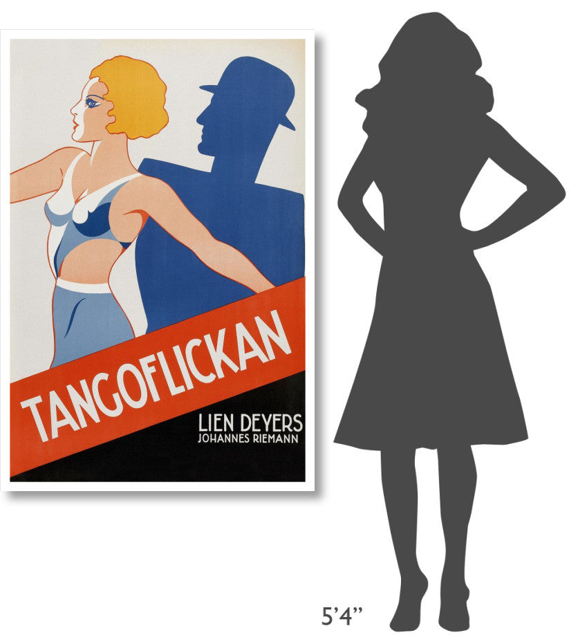 "Vintage Film Posters: Tango Movies "Tangoflickan" Print, 34"x50"