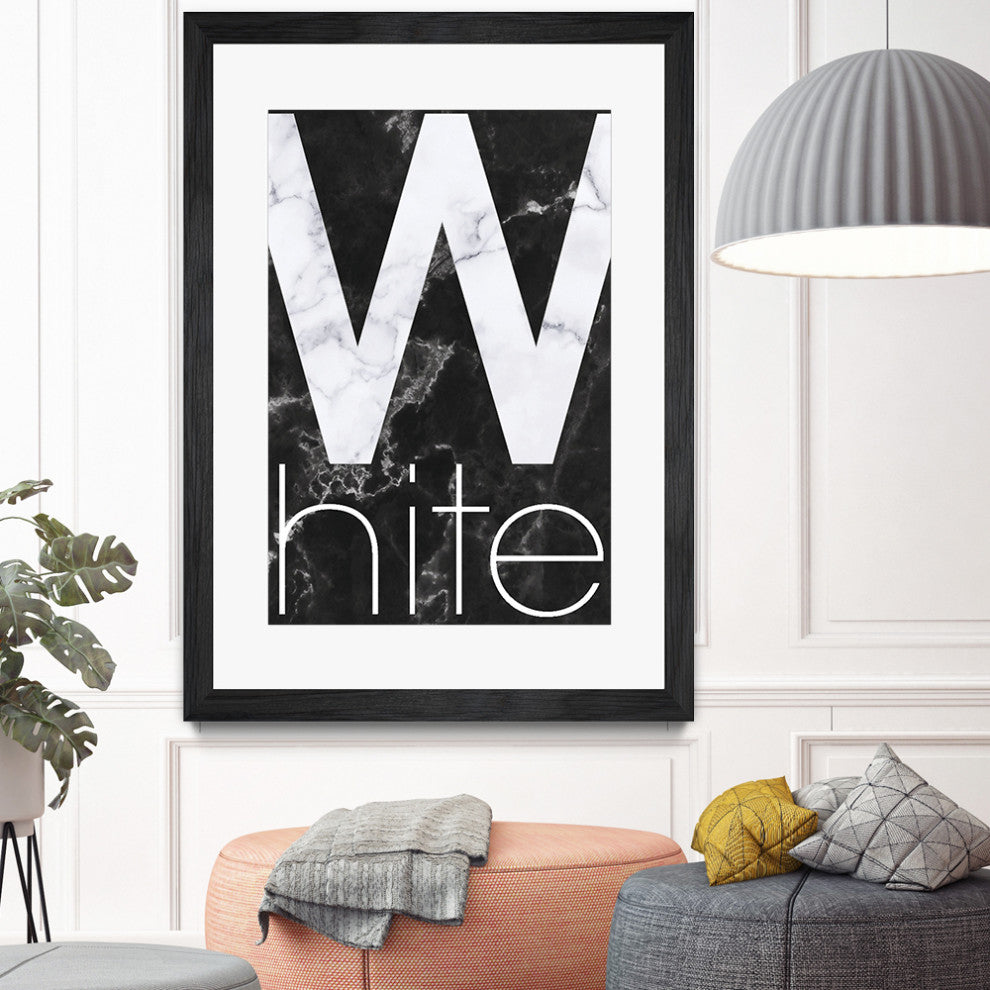 "White Marble" Matted and Framed, 52"x36"
