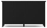 Acadian SOLID WOOD 8 Cube Storage Sofa Table, Black