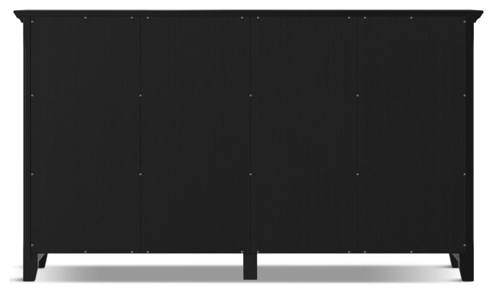 Acadian SOLID WOOD 8 Cube Storage Sofa Table, Black
