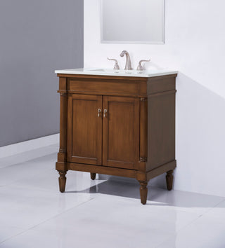 Home Living 30" Single Vanity, Vintage Mint With Engineered Marble Top