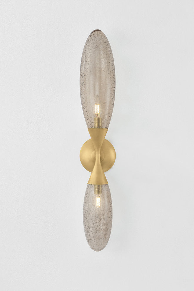 Corbett Lighting Cordoba Wall Sconce, Vintage Brass, 4.75"Dx28.25"H