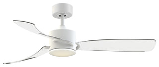 SculptAire 52"Indoor/Outdoor Ceiling Fan With Clear Blade Set and LED Light