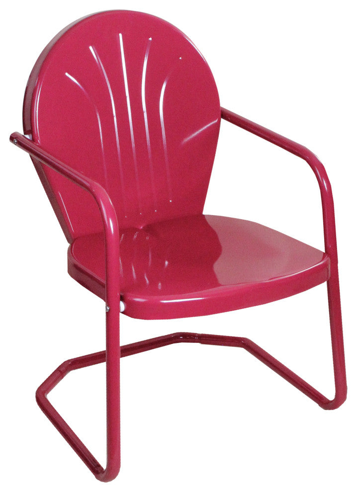 34-Inch Outdoor Retro Tulip Armchair Pink