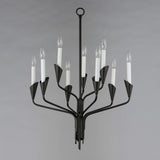 Maxim 24349 Calyx 9 Light 25"W Taper Candle Pendant - Black