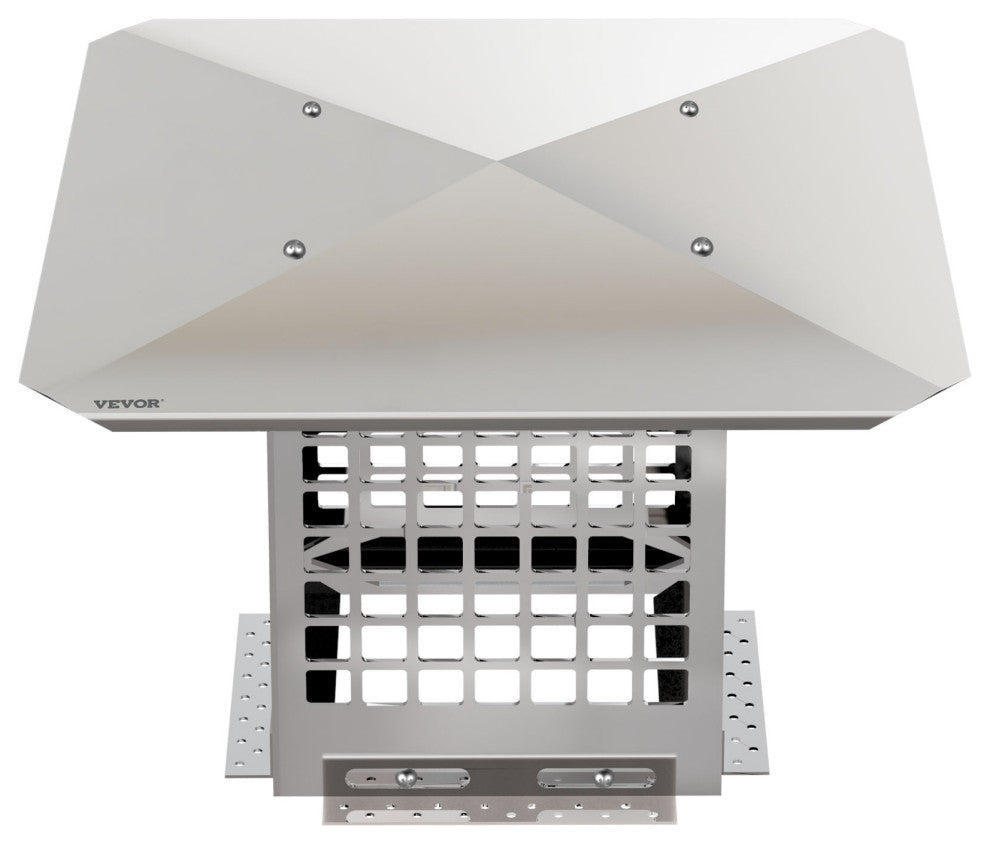 VEVOR Chimney Cap Stainless Steel Fireplace Flue Cover, 8"x8"