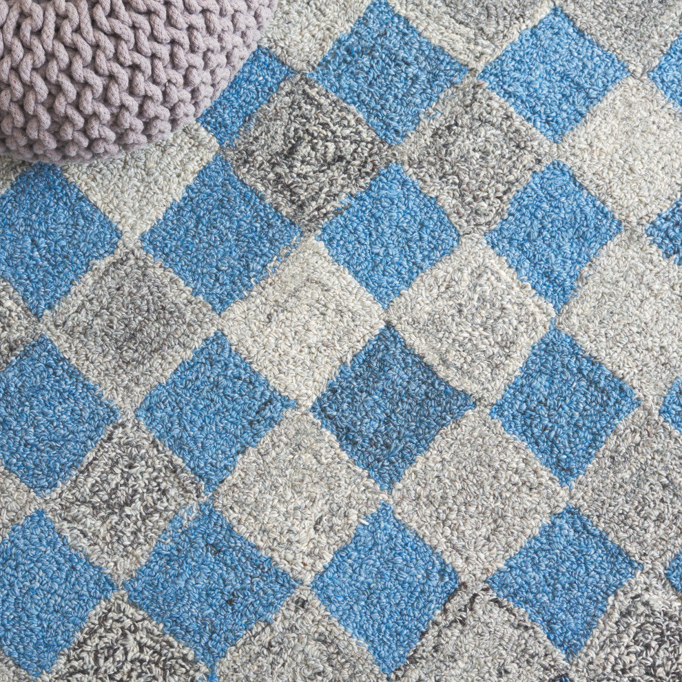Safavieh Couture Abstract Collection, ABT626 Rug, Grey/Blue, 3'x5'