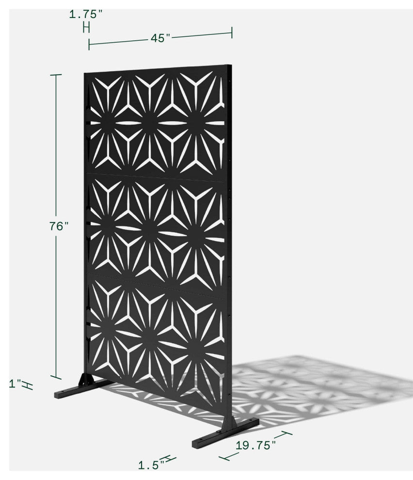 Veradek Screen Series Web Privacy Screen 3 Panel Set w/ Stand