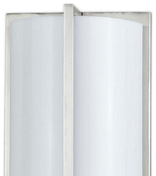 Benzara BM220707 Cylindrical Shape PLC Wall Lamp, 3D Design, S/4, Silver/White