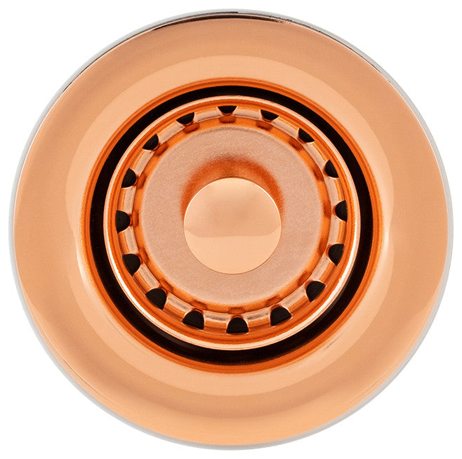 14" Round Hammered Copper Bar Sink, 2" Drain Opening, Polished Copper