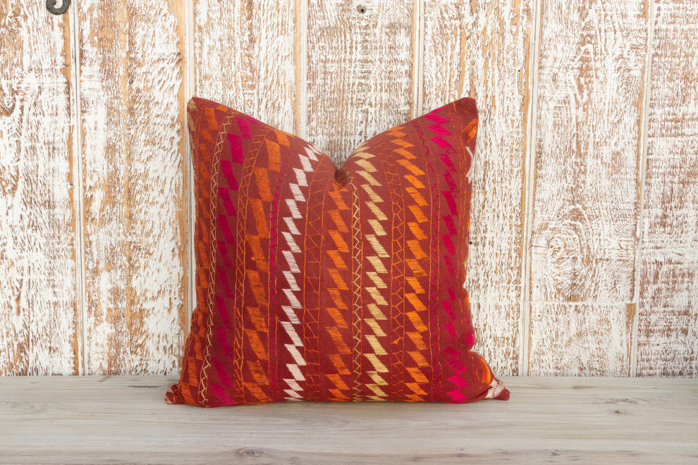Dhanvi Antique Indian Folk Pillow