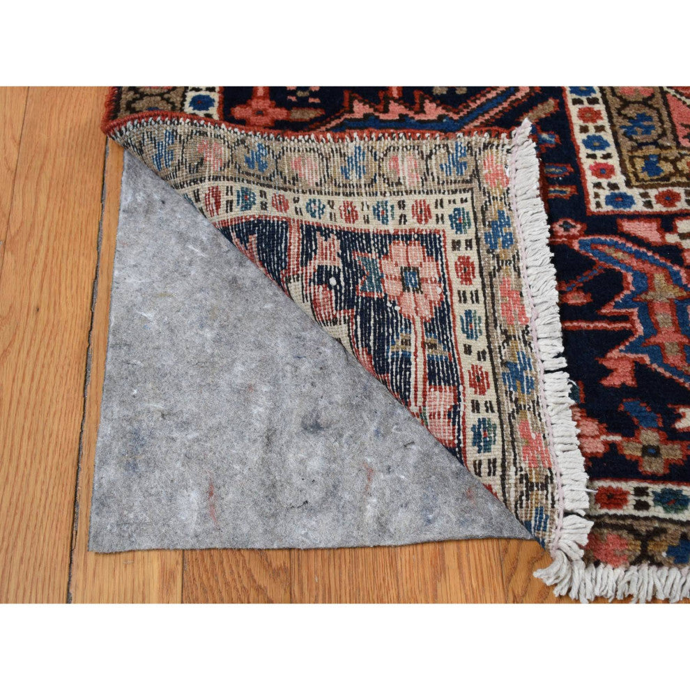Red Antique Persian Karajeh Heriz Wool Hand Knotted Oversized Rug 12'3"x16'1"