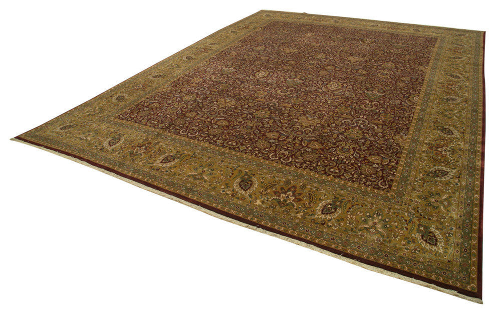 Rug N Carpet - Handmade Oriental 12' 3" x 15' 2" Oversize Oushak Area Rug