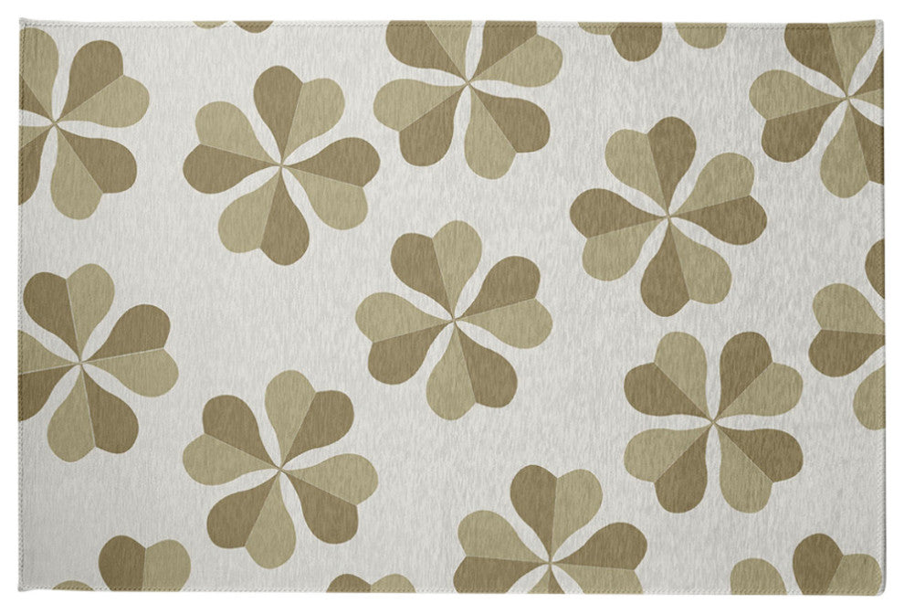 Lucky Patch St. Patrick's Day Chenille Rug, Sustainable Green, 2'x3'