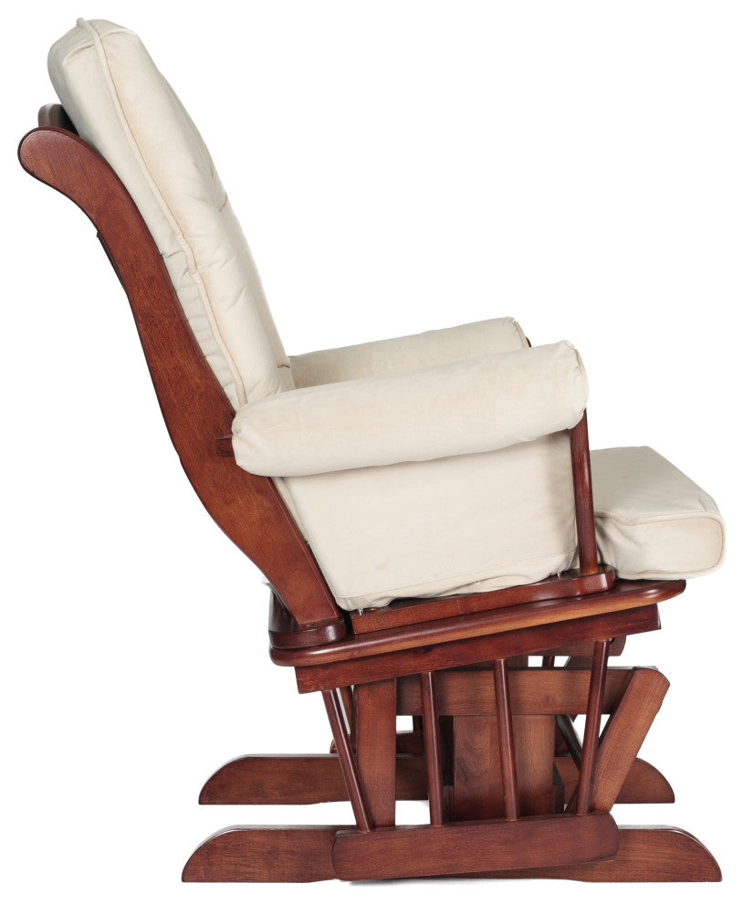 Sleigh Glider with Ottoman, Espresso