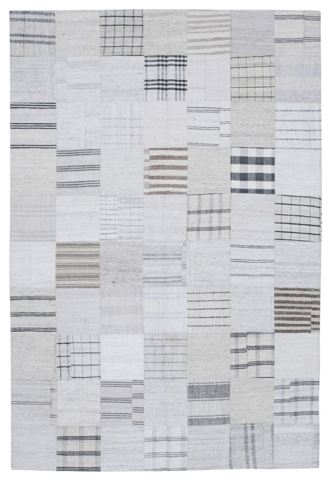 Rug N Carpet - Handmade Turkish 6' 8'' x 9' 10'' Tribal Patchwork Kilim Rug