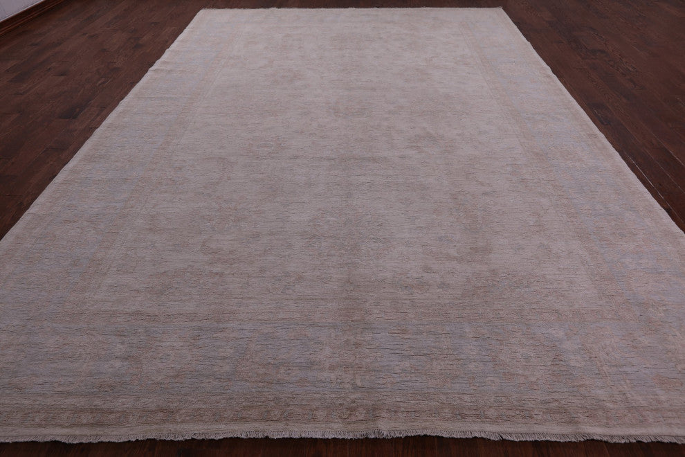 10' 0" X 13' 8" Peshawar White Wash Handmade Rug Q9533