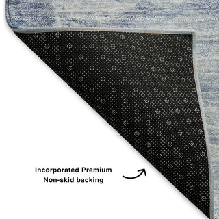 Premium Machine Washable Mayfield AMF595 Blue 3' x 5' Rug