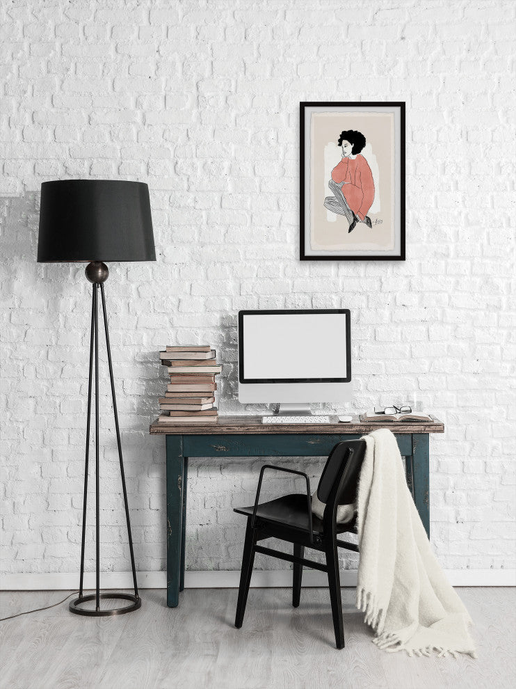 "She Sounds Free" Framed Painting Print, 30x45