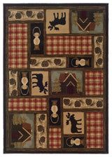 Hudson 1067A Brown/Red 7'8" x 10'10" Rug