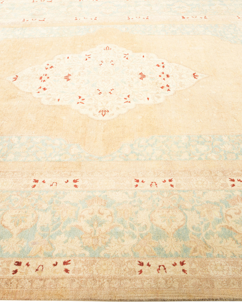 Mogul, One-of-a-Kind Hand-Knotted Area Rug Yellow, 6'3"x9'5"