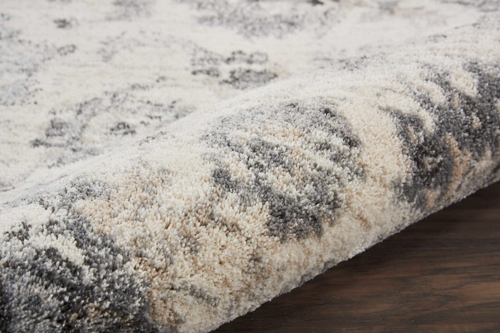 Nourison Fusion Cream/Gray Area Rug, 5'3"x7'3"