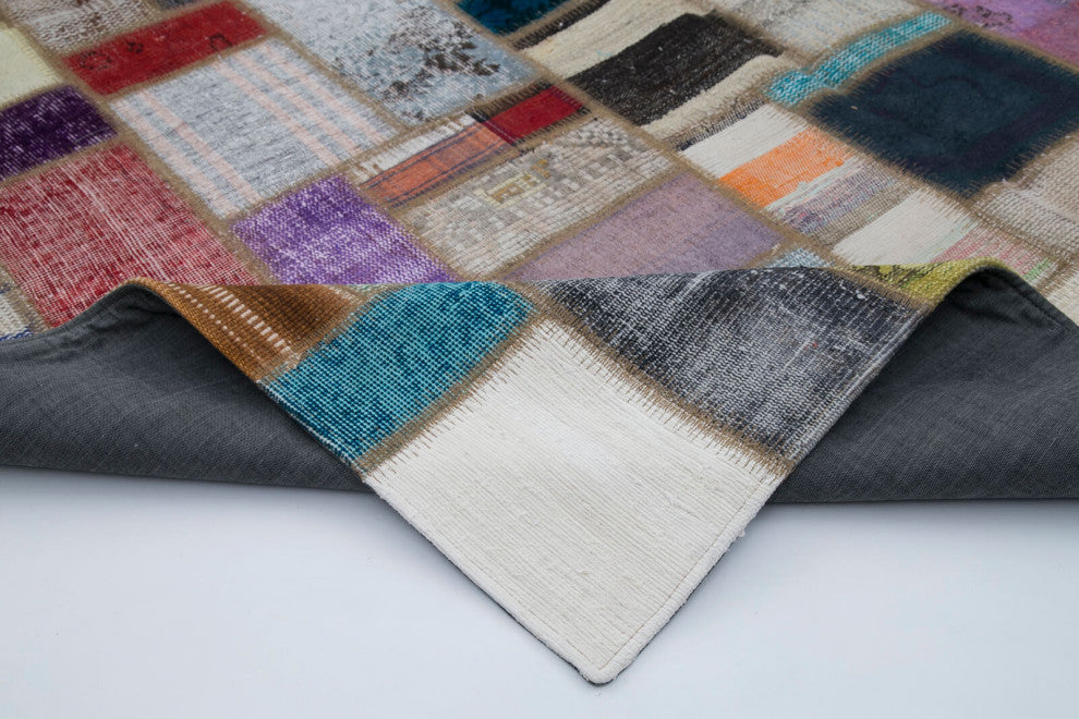 Rug N Carpet - Handmade Oriental 7' 0'' x 9' 7'' Unique Patchwork Kilim Rug