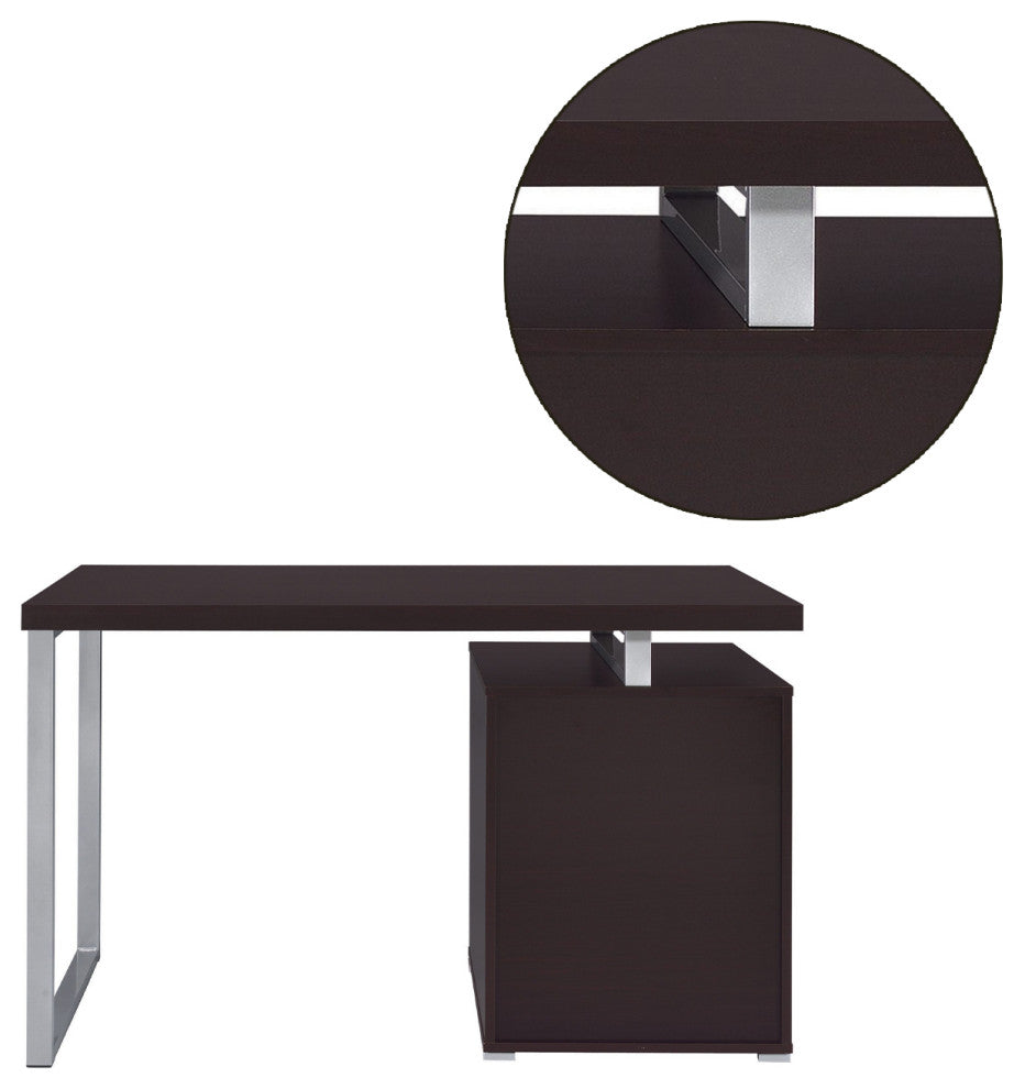 2-Drawer Office Desk, Cappuccino